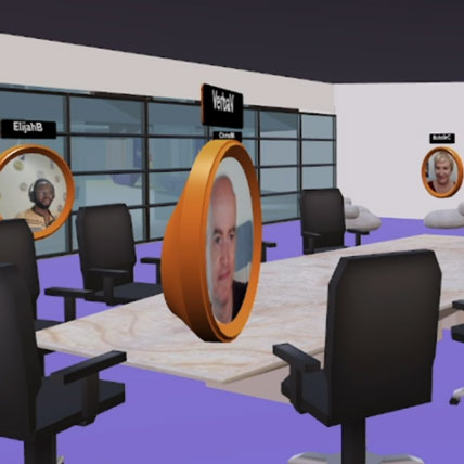 no headset necessary to access the 3D virtual workspaces