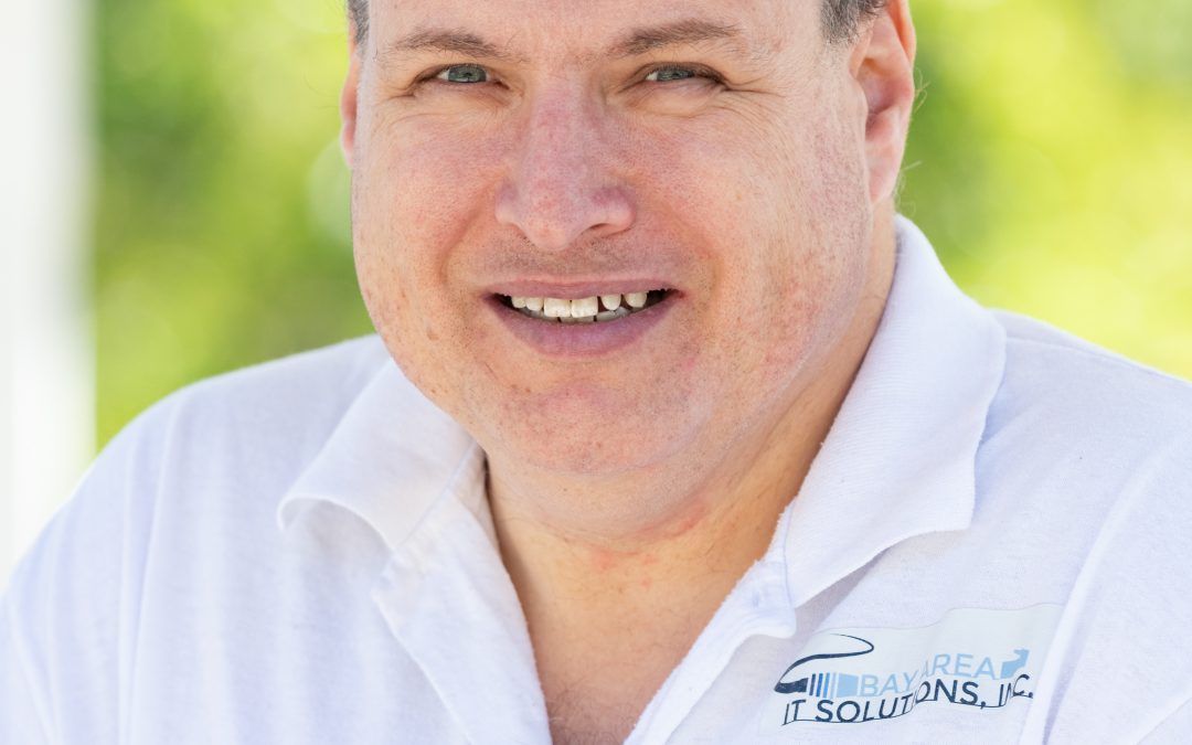Anthony Regina Headshot -wearing white shirt with logo Bay Area IT Solutions