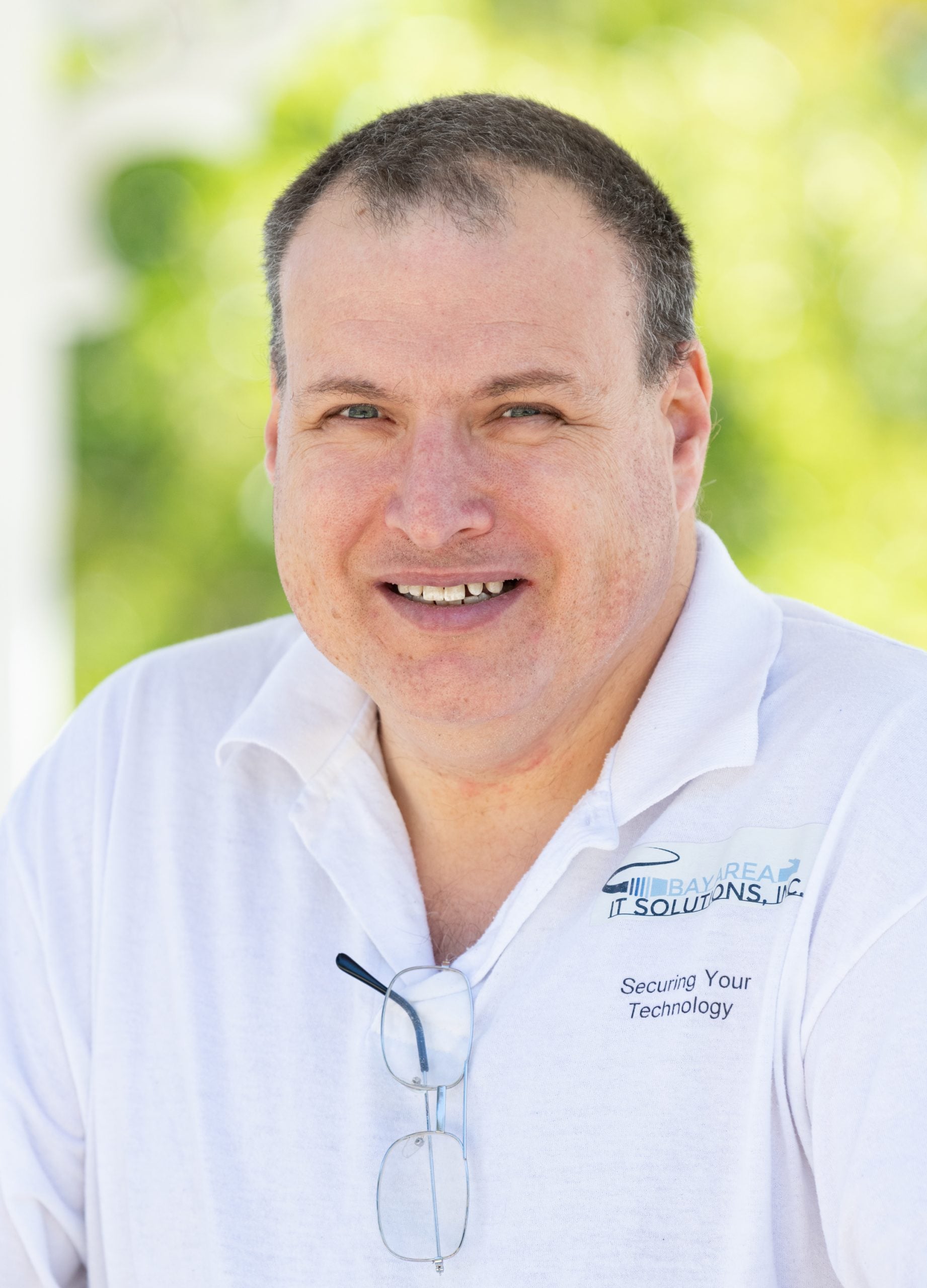 Anthony Regina Headshot -wearing white shirt with logo Bay Area IT Solutions