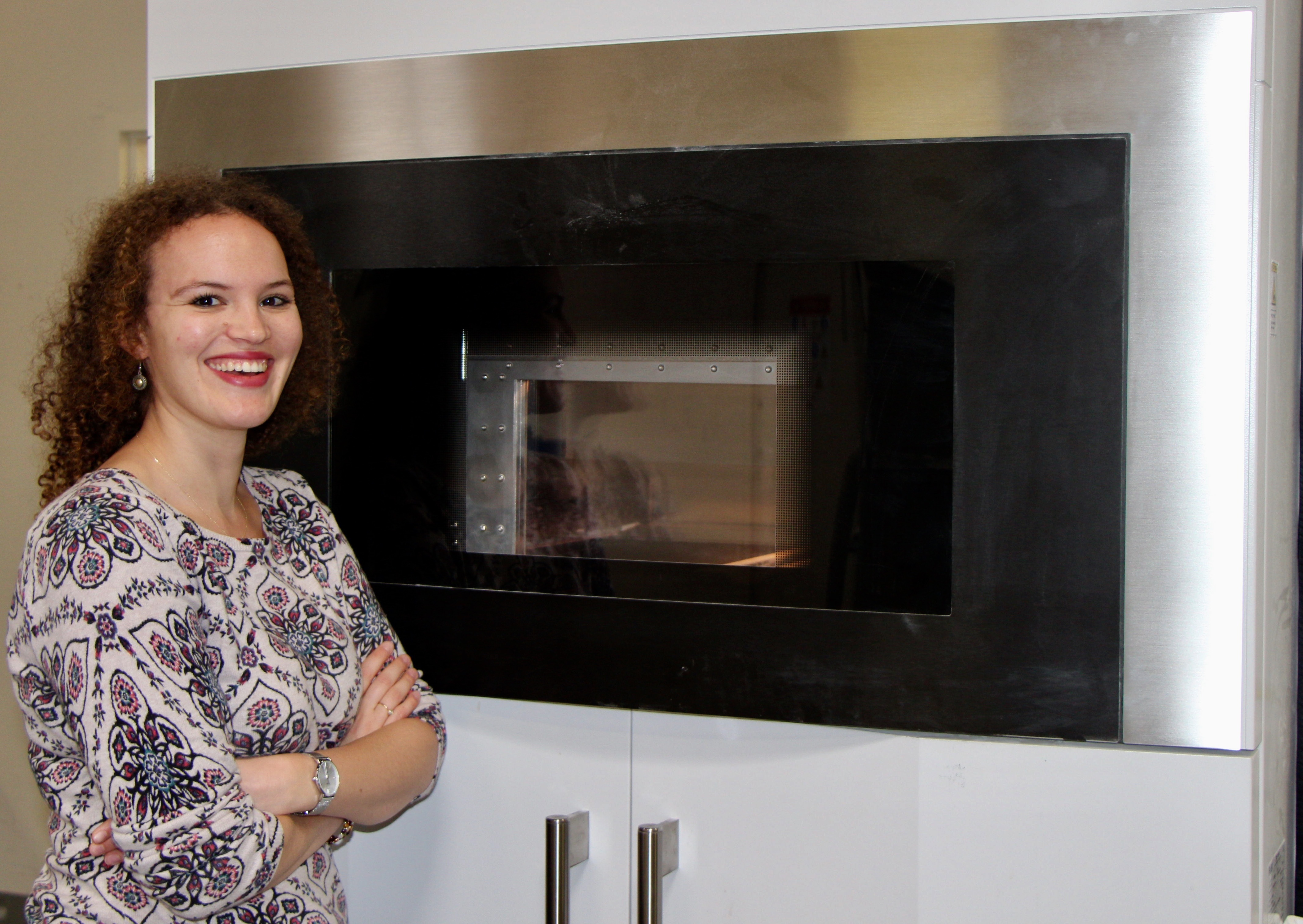 Nora Next to 3D Printer