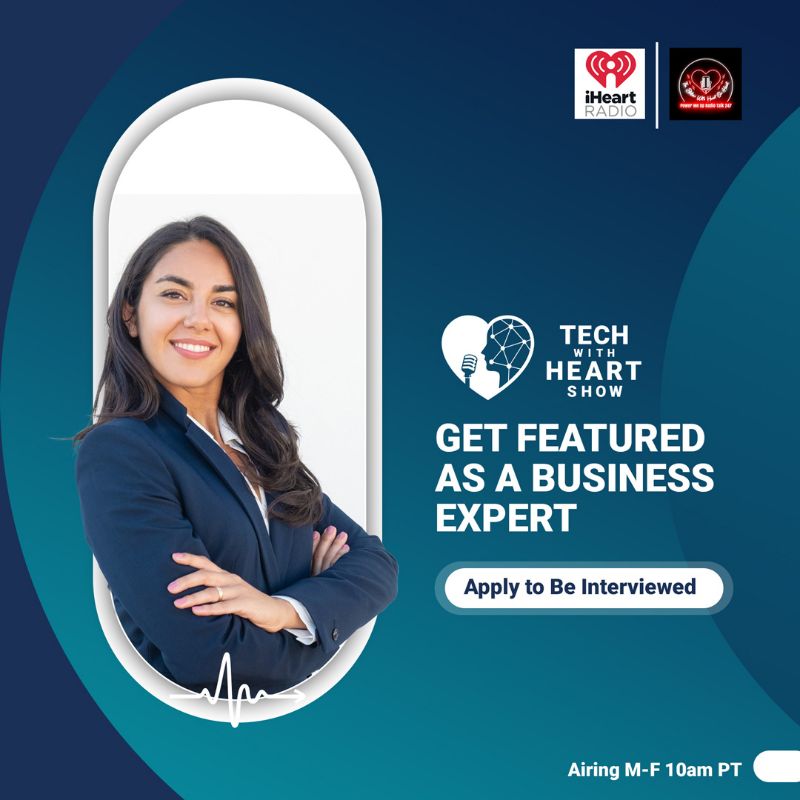Image of a professional business woman excited to be featured on the Tech With Heart Show