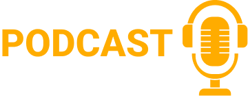 podcast with microphone and headphones